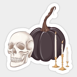 Skull pumpkin Sticker